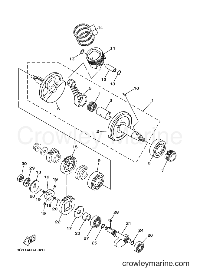 2007 Street Bike FZ150 - FZ150 (3C11) [010] - CRANKSHAFT & PISTON