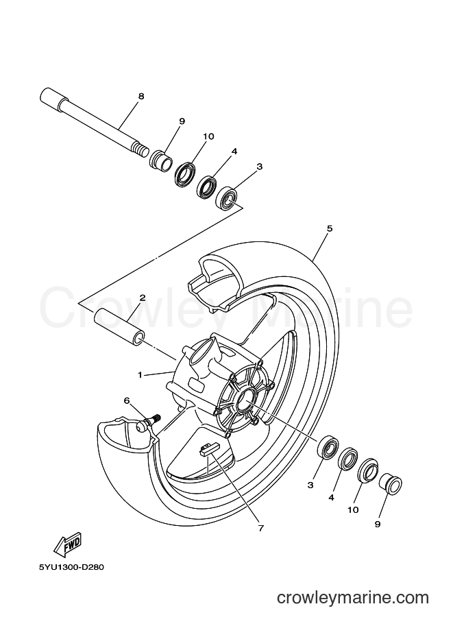 2007 Street Bike MT01 - MT01 (5YU8) [030] - FRONT WHEEL