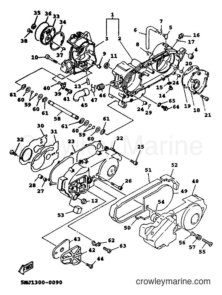 Yamaha Motors XC125A (5MJ7) [010] - CRANKCASE