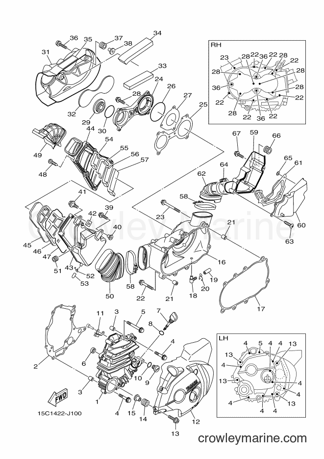 2010 Scooter TK115C - TK115C (15C2) [010] - CRANKCASE COVER 1