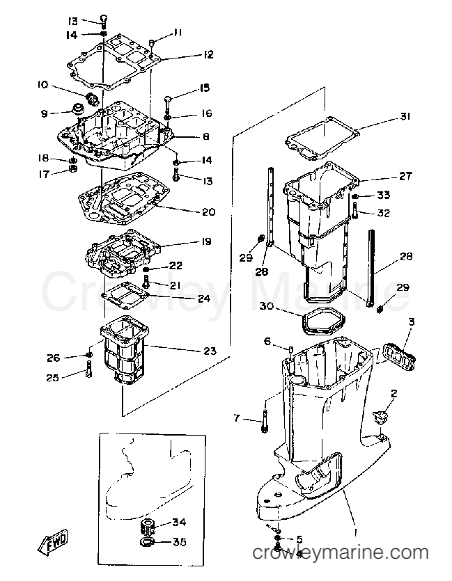 Yamaha Motors L200ETXF - UPPER CASING