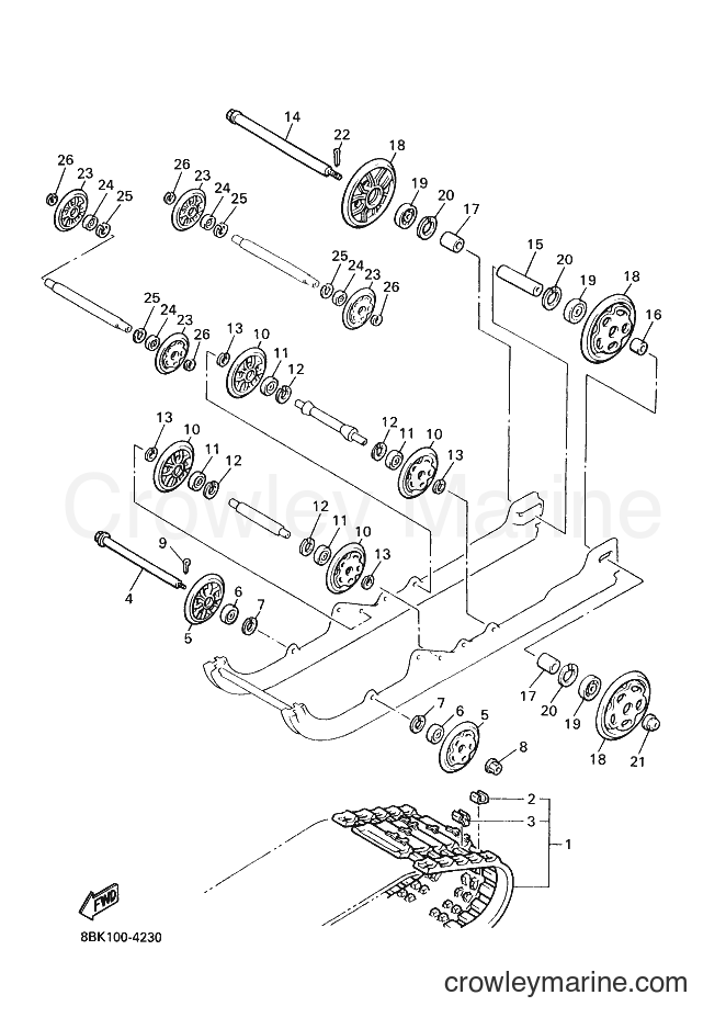 1995 Snowmobile VT480 - VT480 (8BK2) [010] - TRACK SUSPENSION 1