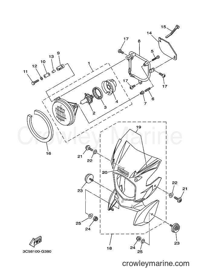 2009 Dirt Bike XT250 - XT250 (3C5F) [010] - HEADLIGHT