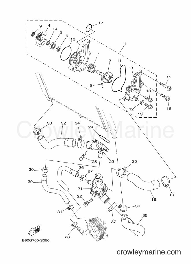 2017 Street Bike MT09TRA - MT09TRA (2SCL) [010] - WATER PUMP