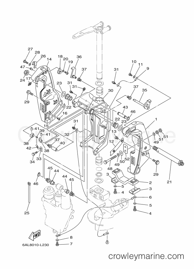 Yamaha Motors FL200CETX (6AM8) [120] - BRACKET 1