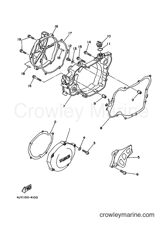 1994 Dirt Bike YZ125 - YZ125 (4JY1) [99A] - CRANKCASE