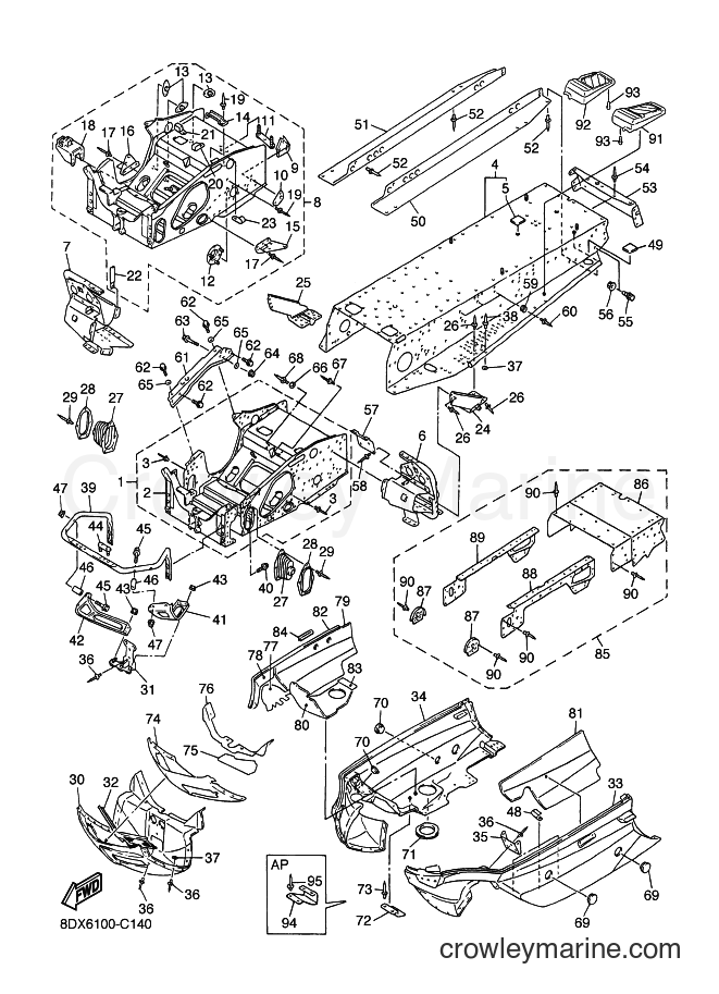 2005 Snowmobile VT500XL - VT500XL (8DX7) [010] - FRAME