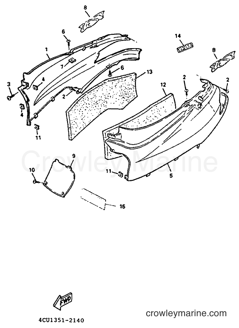 1995 Scooter YE50 - YE50 (4FW6) [999] - SIDE COVER