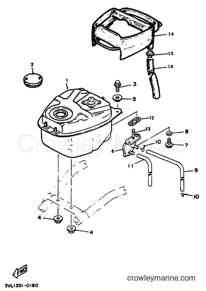 1992 Scooter CW50 - CW50 (4BX2) [999] - FUEL TANK