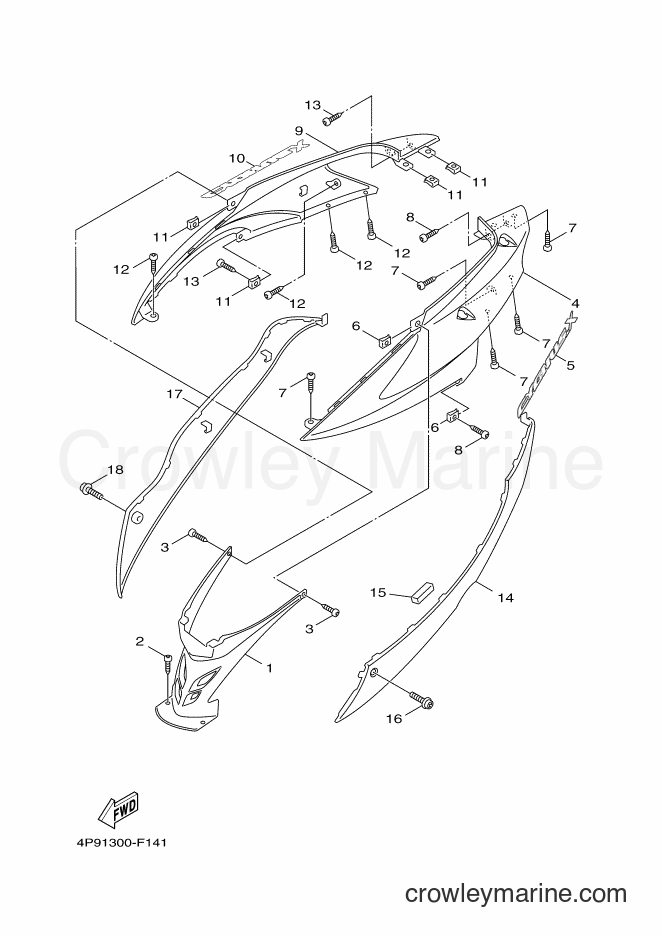 2012 Scooter XC125 - XC125 (4P9B) [010] - SIDE COVER