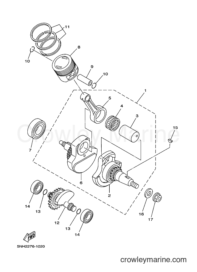 Yamaha Motors YBR125E (5NH3) [010] - CRANKSHAFT & PISTON