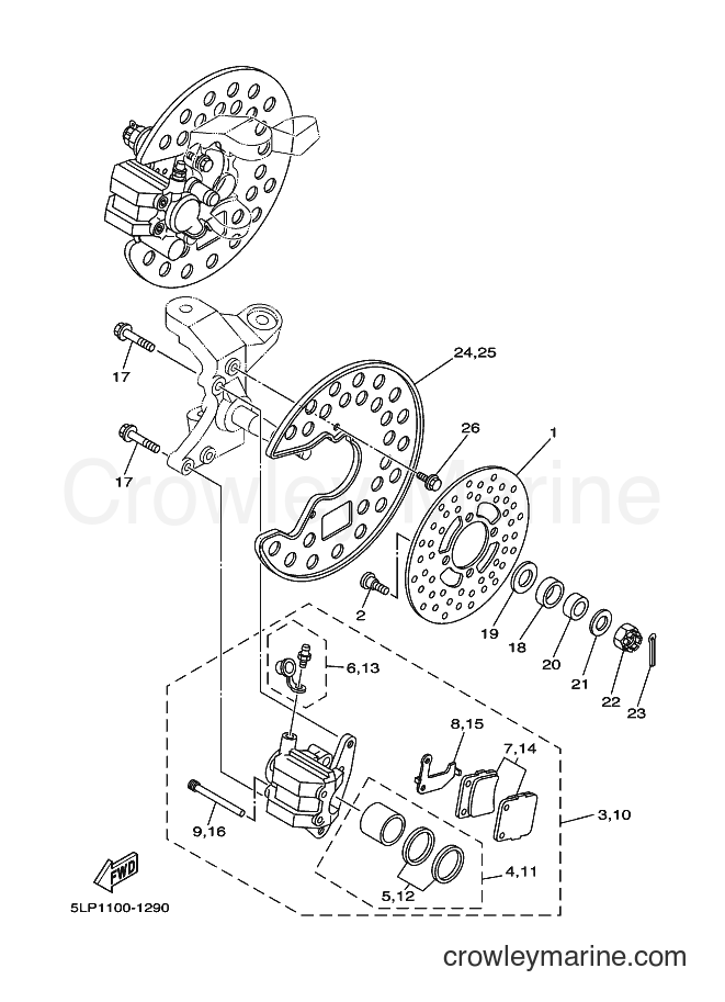 2001 ATV YFM660R - YFM660R (5LP2) [010] - FRONT BRAKE CALIPER