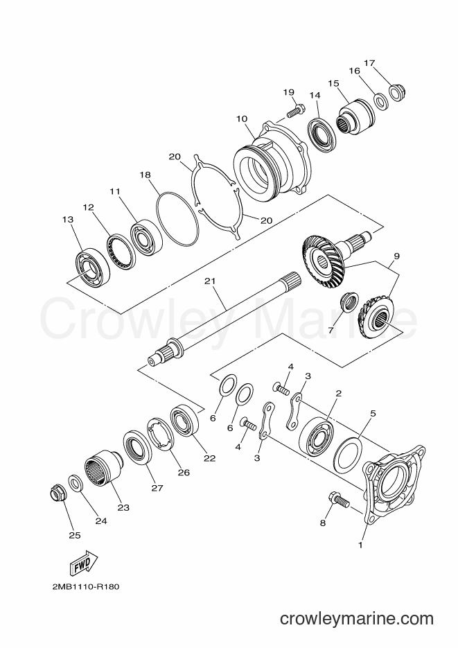 2017 ATV YXE700E - YXE700E (2MBD) [010] - MIDDLE DRIVE GEAR