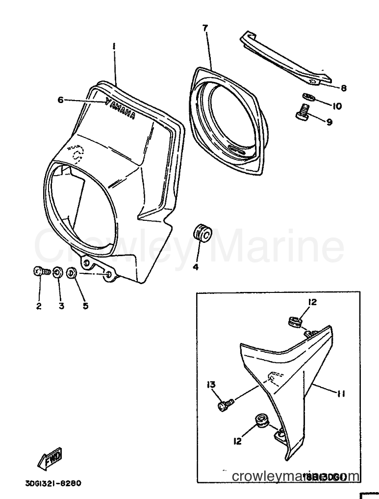 1987 Scooter DT50MX - DT50MX (2UN) [99A] - COWLING 1