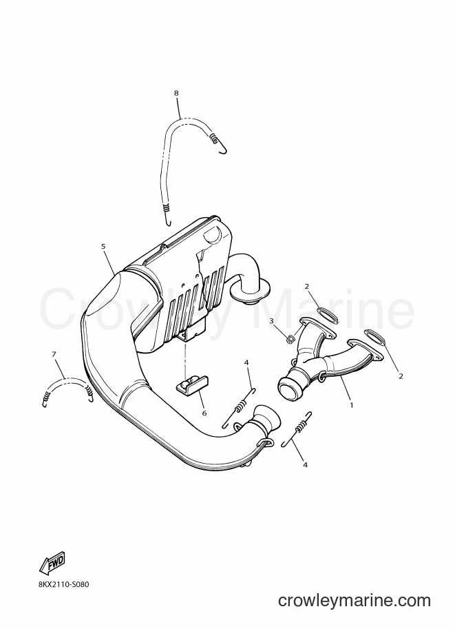 2017 Snowmobile VK540F - VK540F (8KX2) [020] - EXHAUST