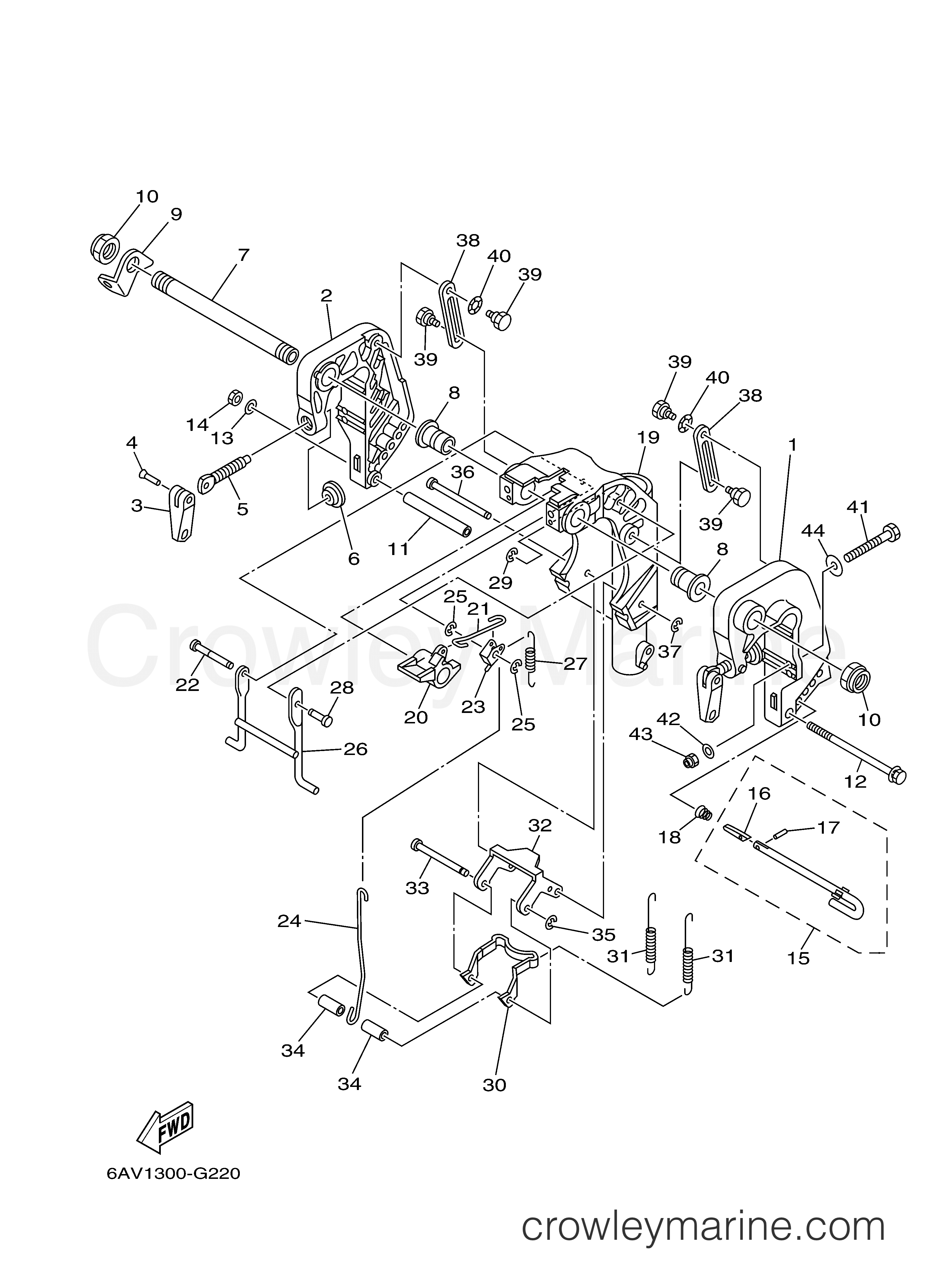 Yamaha Motors T9.9GEXH - BRACKET 1