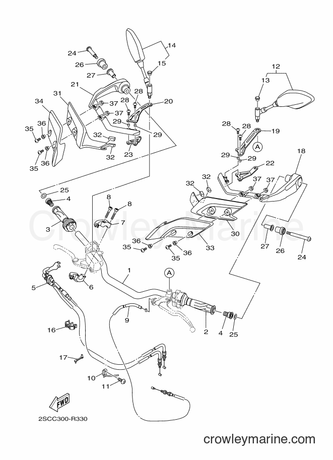2016 Street Bike MT09TRA - MT09TRA (2SCC) [060] - STEERING HANDLE & CABLE
