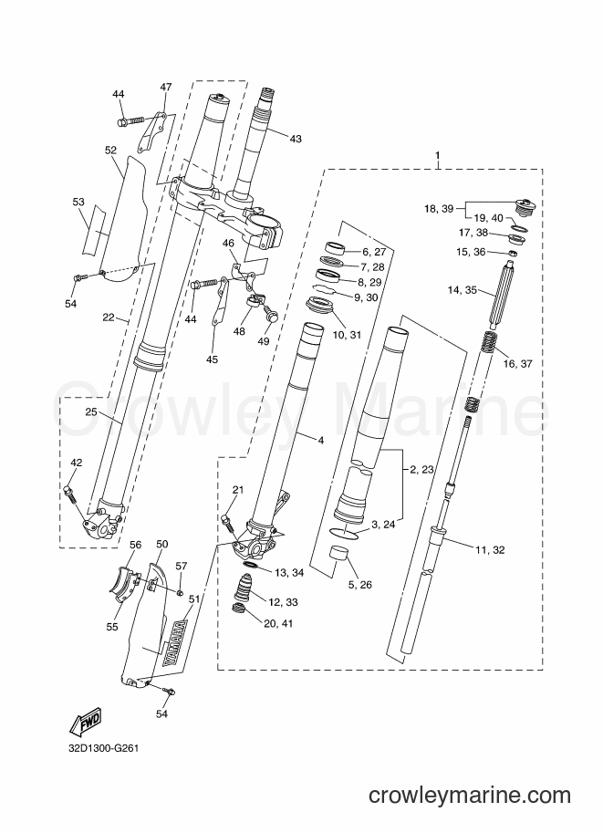 2010 Dirt Bike WR250X - WR250X (32CJ) [010] - FRONT FORK