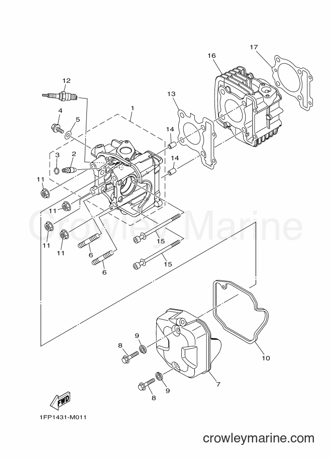 2016 Scooter T115FLSEC - T115FLSEC (1FCD) [010] - CYLINDER HEAD
