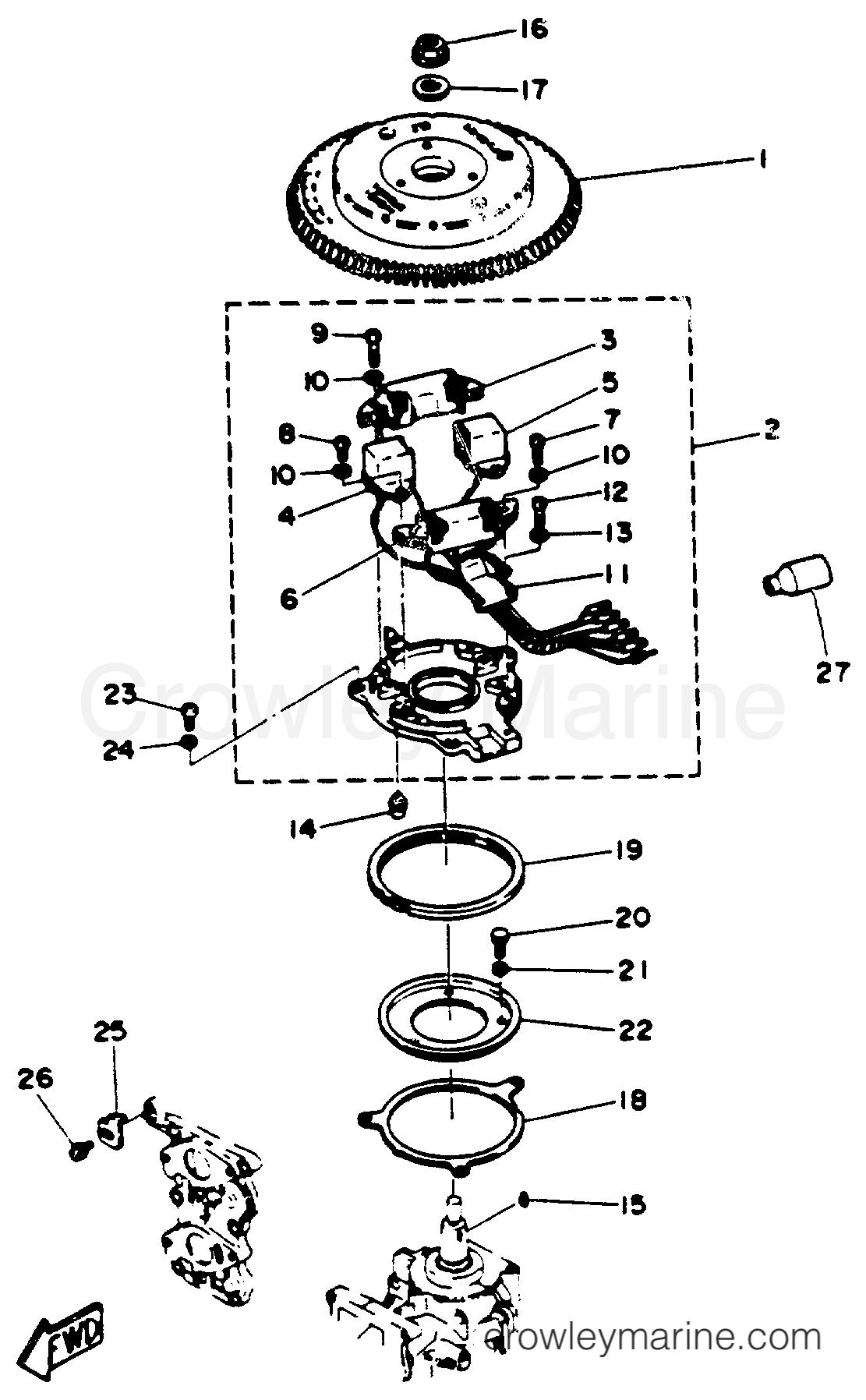 Yamaha Motors 25MLHR - CDI MAGNETO