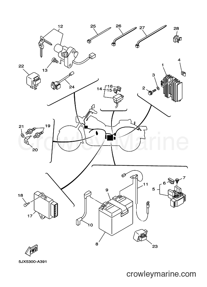 Yamaha Motors XVS125 (5JX5) [110] - ELECTRICAL 1