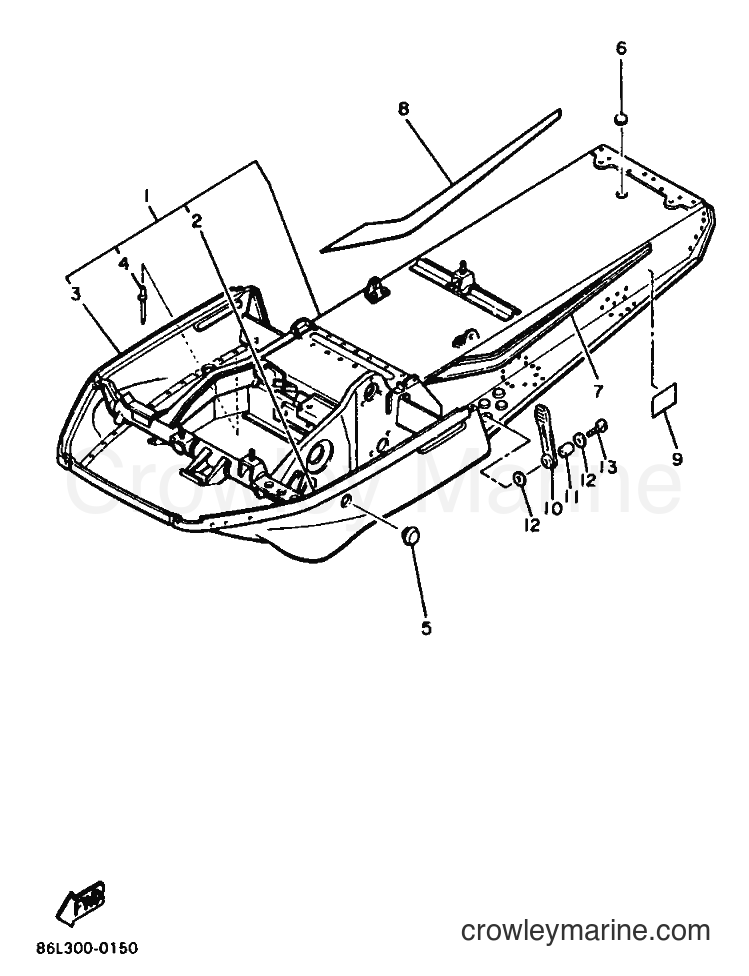 1990 Snowmobile XL540 - XL540 (86L2) [010] - FRAME
