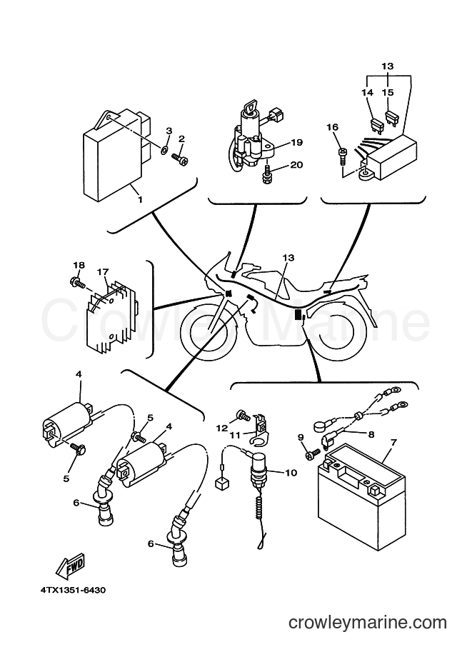 1998 Street Bike TDM850 - TDM850 (4TX3) [120] - ELECTRICAL 1
