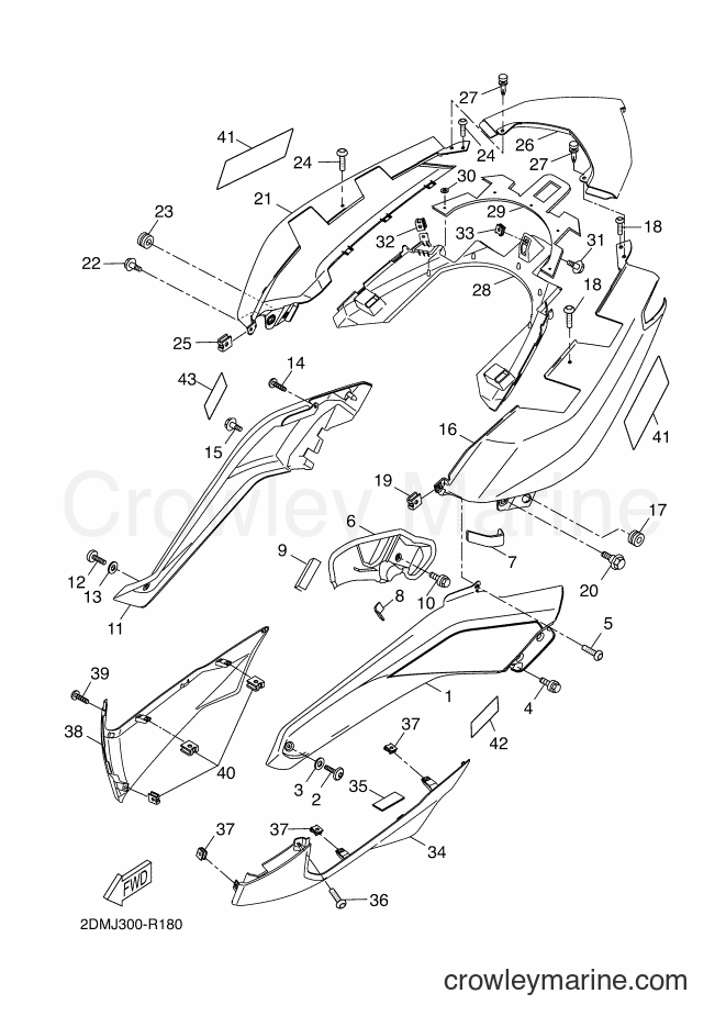2016 Scooter YP125RA - YP125RA (2DMJ) [030] - SIDE COVER