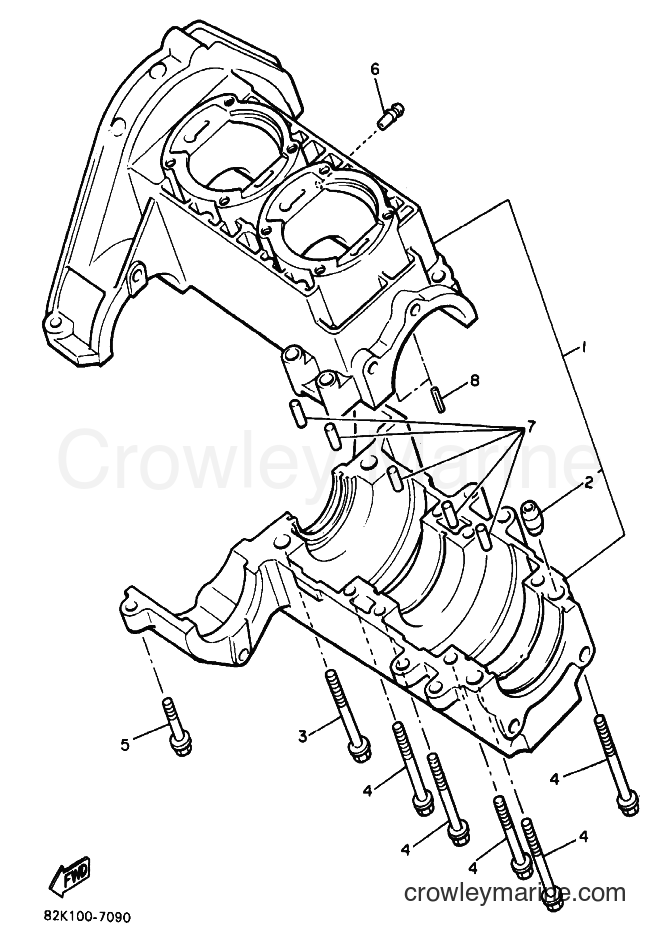 Yamaha Motors PZ480 (8BF1) [010] - CRANKCASE