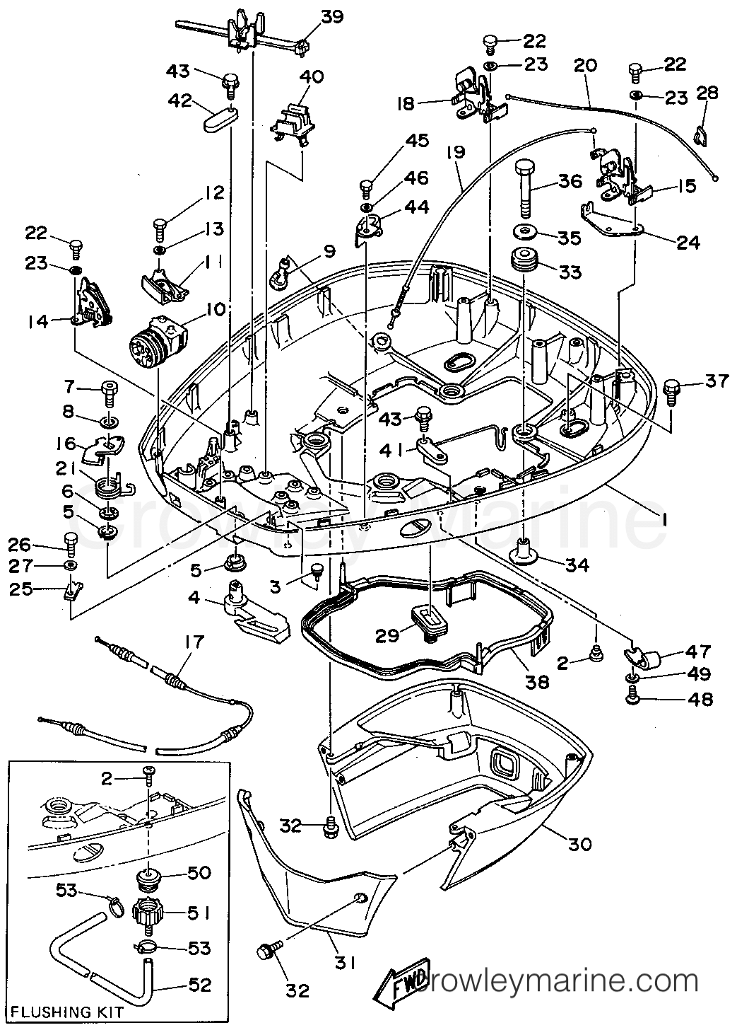 Yamaha Motors L130TXRT - BOTTOM COWLING