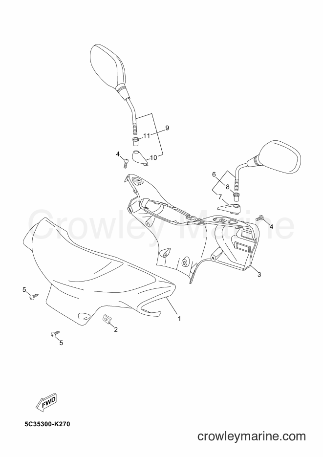 Yamaha Motors YN50 (5C2J) [080] - COWLING 1