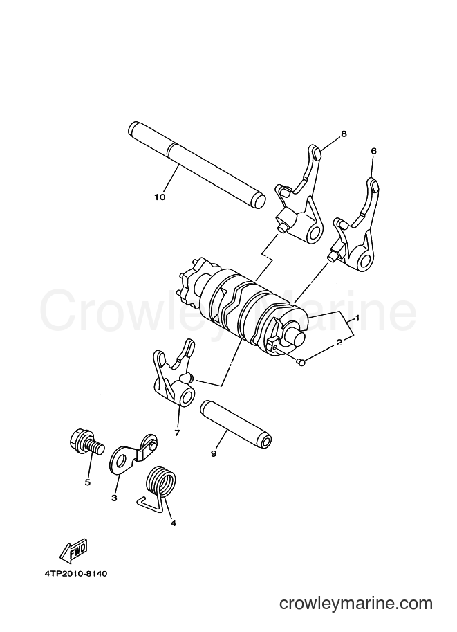 1999 Dirt Bike DT230 - DT230 (4TP3) [010] - SHIFT CAM & FORK