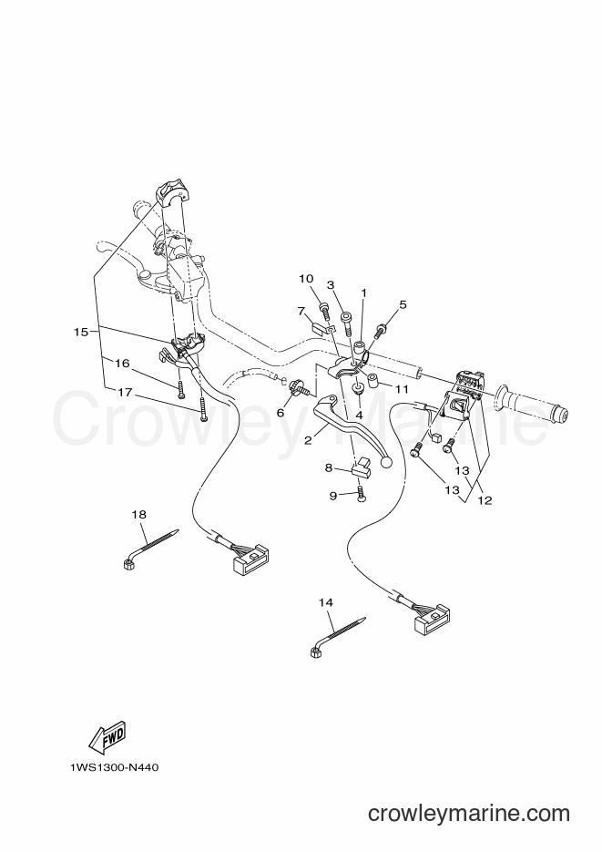 2014 Street Bike MT07A - MT07A (1XB7) [050] - HANDLE SWITCH & LEVER