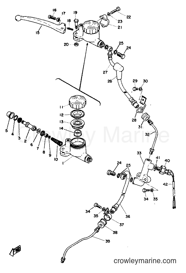 1974 Street Bike RD350 - RD350 (RD1) [999] - FRONT MASTER CYLINDER