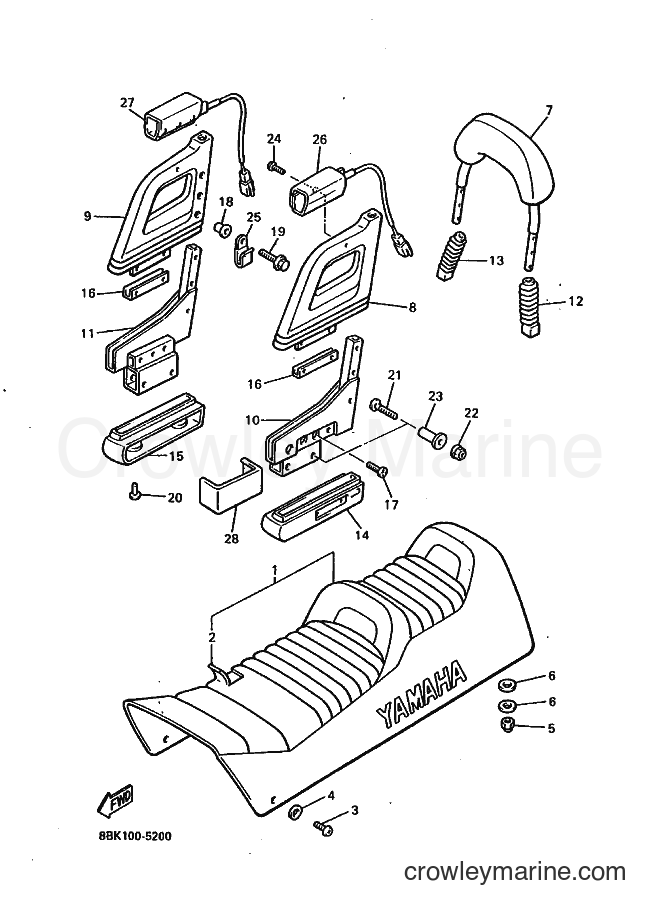 1995 Snowmobile VT480 - VT480 (8BK2) [010] - SEAT