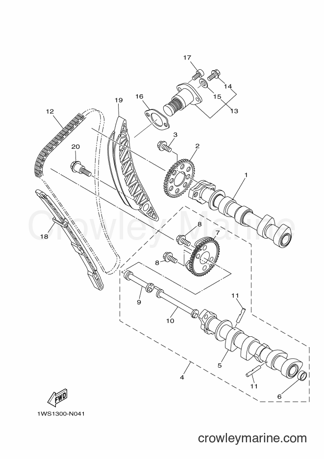 Yamaha Motors FZ07FC (2RC2) [010] - CAMSHAFT & CHAIN