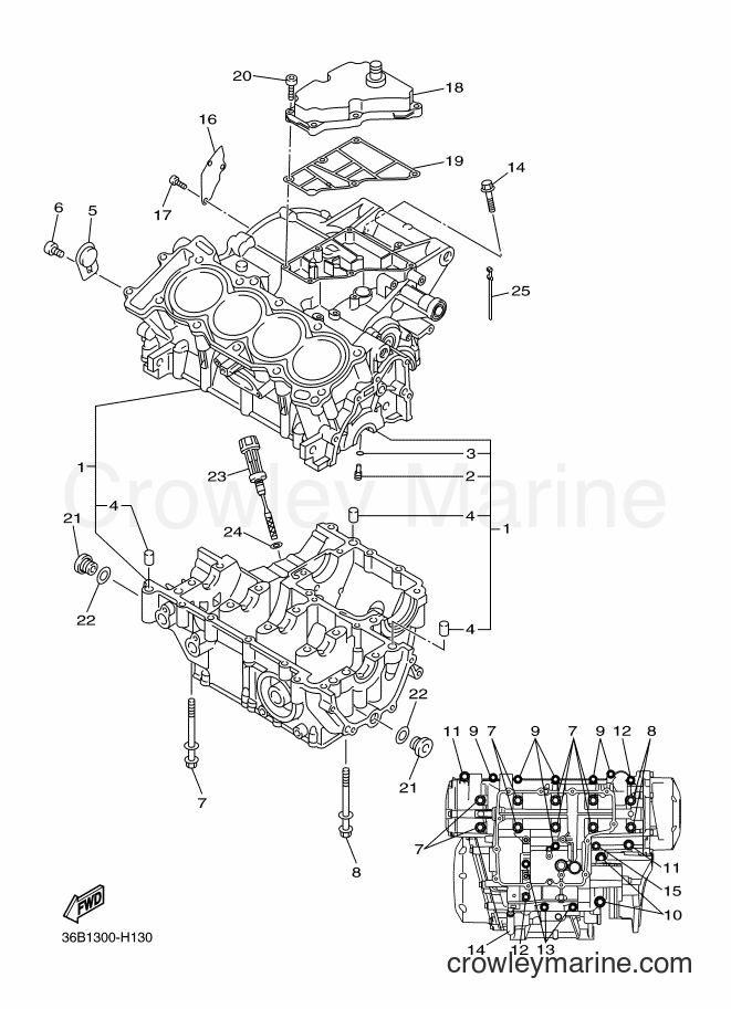 2016 Street Bike XJ6SA - XJ6SA (36DH) [040] - CRANKCASE