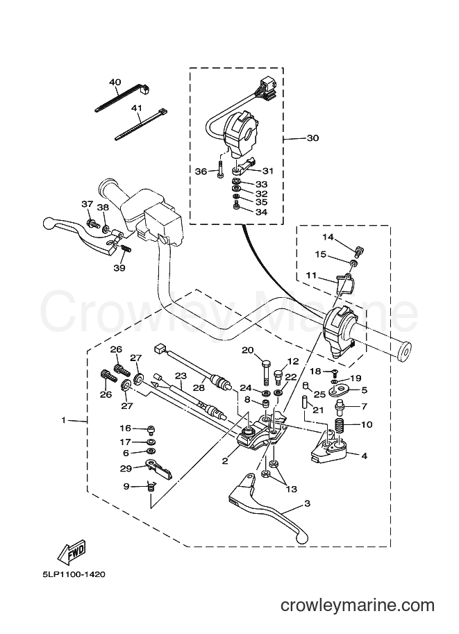 2001 ATV YFM660R - YFM660R (5LP2) [010] - HANDLE SWITCH & LEVER