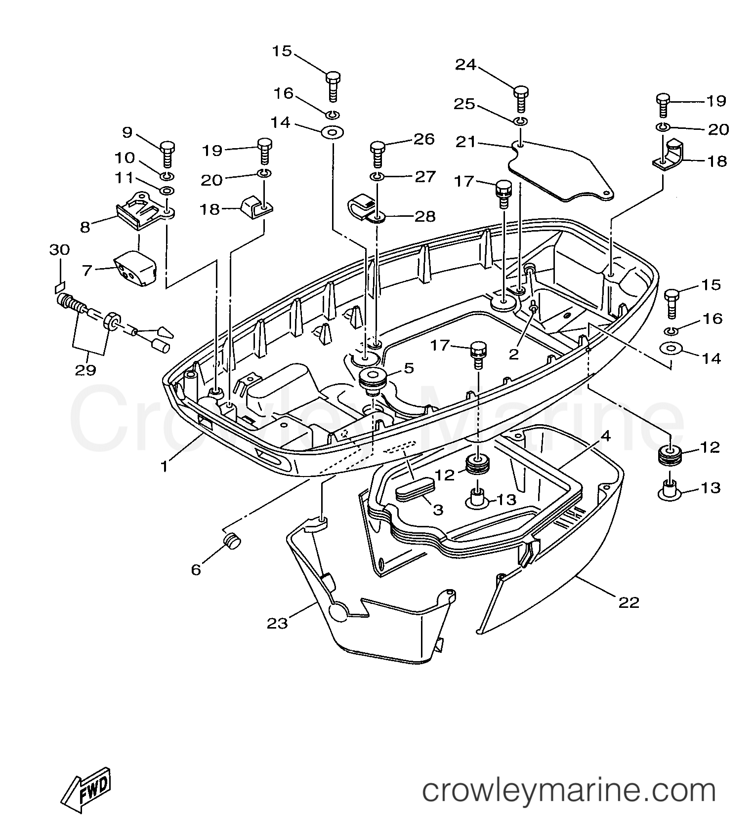 Yamaha Motors E48MLHW - BOTTOM COWLING
