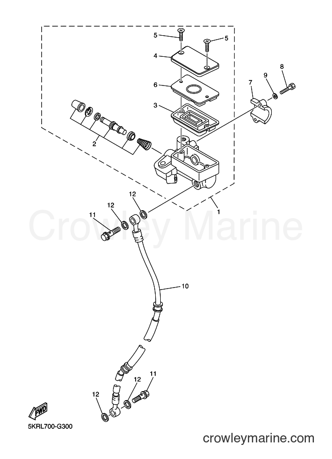 Yamaha Motors XVS250 (19D7) [010] - FRONT MASTER CYLINDER