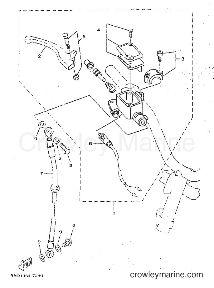 1998 Scooter YN50 - YN50 (5BV1) [999] - M. CYLINDER FOR DISK BRAKE