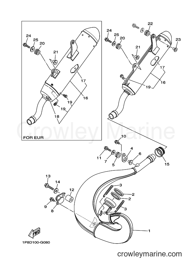 2008 Dirt Bike YZ250 - YZ250 (1P8E) [010] - EXHAUST
