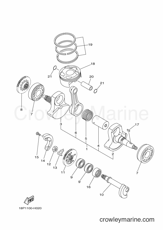 2012 ATV YFZ450R - YFZ450R (18PL) [010] - CRANKSHAFT & PISTON