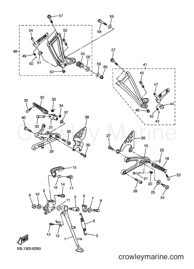 Yamaha Motors YZF-R6 (5SLB) [020] - STAND & FOOTREST