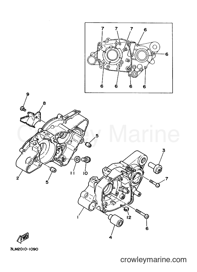 1996 Scooter DT50LC - DT50LC (3UN5) [010] - CRANKCASE