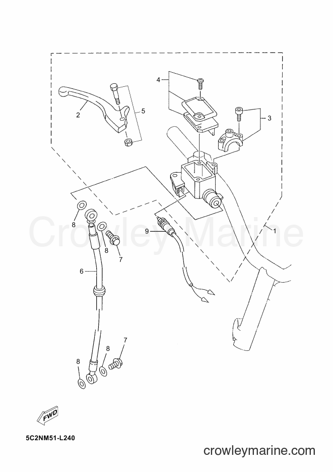Yamaha Motors YN50F (5C38) [030] - FRONT MASTER CYLINDER