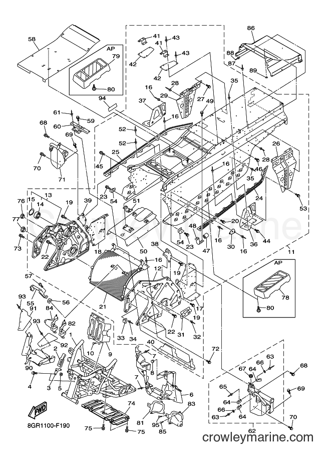 Yamaha Motors RPZ50MP (8GR2) [010] - FRAME