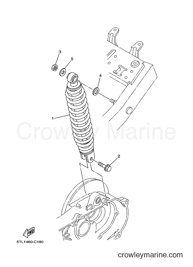 2013 Scooter AF115C - AF115C (1UB5) [010] - REAR ARM & SUSPENSION