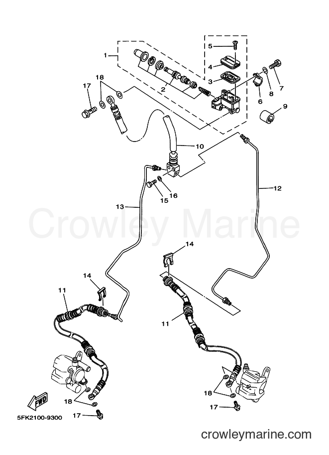 1999 ATV YF350Z - YF350Z (5FK4) [010] - FRONT MASTER CYLINDER