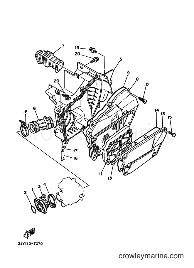 1990 Dirt Bike TW200E - TW200E (3AW7) [010] - INTAKE